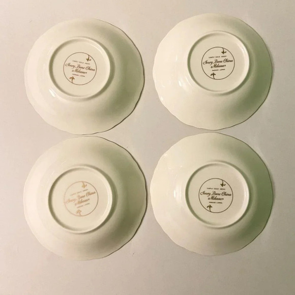 Vtg Mikasa Fruit  Dessert Sauce Bowl Simply Gold Pattern 6 Inch Ivory Bone China - Picture 2 of 16